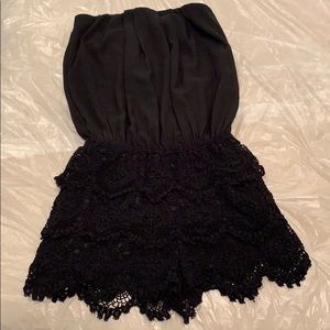 Miss avenue medium sized black shorts romper